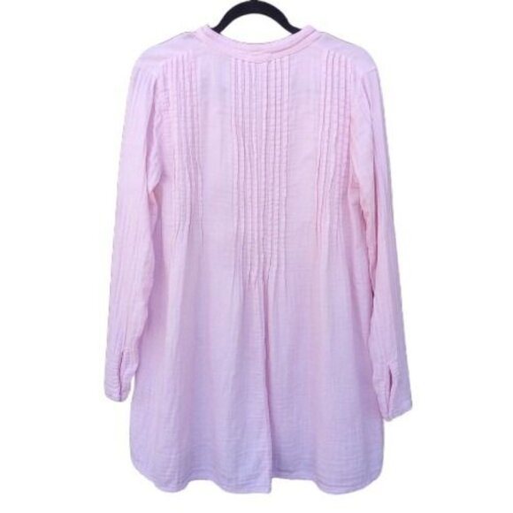 FREE PEOPLE x CP SHADES | Pastel Pink Yoko Tunic Dress Cotton Gauze Oversized XS - Picture 4 of 14
